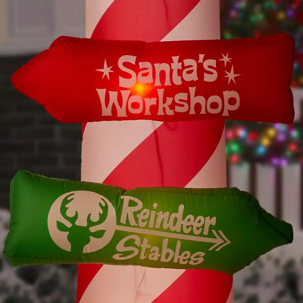 Airblown 8 Ft. Inflatable Candy Cane With Stacking Signs 5 Airblown 8 Ft. Inflatable Candy Cane With Stacking Signs - Image 5