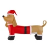 Airblown 4 Ft. Inflatable Dachshund With Santa Outfit