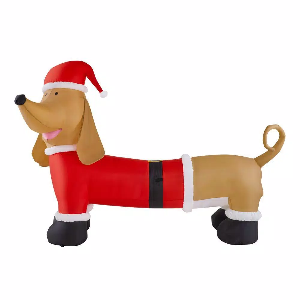 Airblown 4 Ft. Inflatable Dachshund With Santa Outfit 1 Airblown 4 Ft. Inflatable Dachshund With Santa Outfit