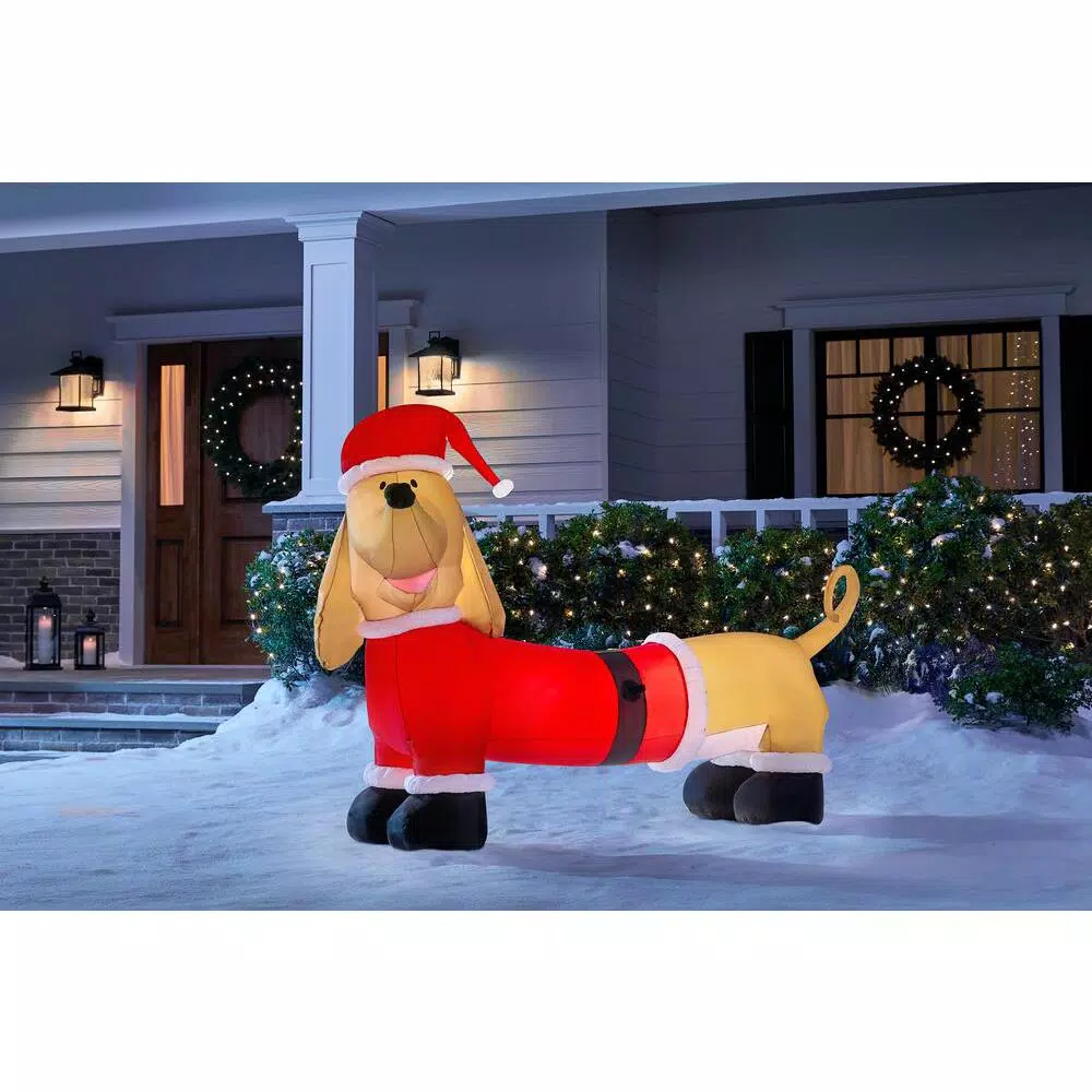 Airblown 4 Ft. Inflatable Dachshund With Santa Outfit 2 Airblown 4 Ft. Inflatable Dachshund With Santa Outfit - Image 2