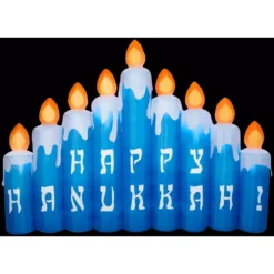 Airblown 6 Ft. H Airblown Hanukkah Candles Scene