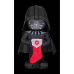 Airblown 3.5 Ft. Inflatable Christmas Airblown Stylized Darth Vader With Stocking Star Wars