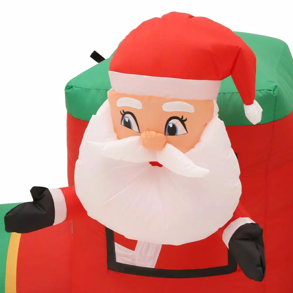 Airblown 12 Ft. W Inflatable Pre-Lit Plush Santa In Circus Train 4 Airblown 12 Ft. W Inflatable Pre-Lit Plush Santa In Circus Train - Image 4