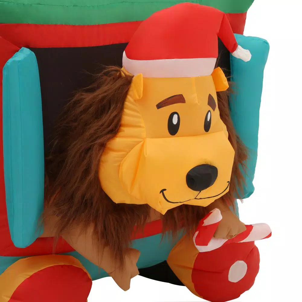 Airblown 12 Ft. W Inflatable Pre-Lit Plush Santa In Circus Train 2 Airblown 12 Ft. W Inflatable Pre-Lit Plush Santa In Circus Train - Image 2