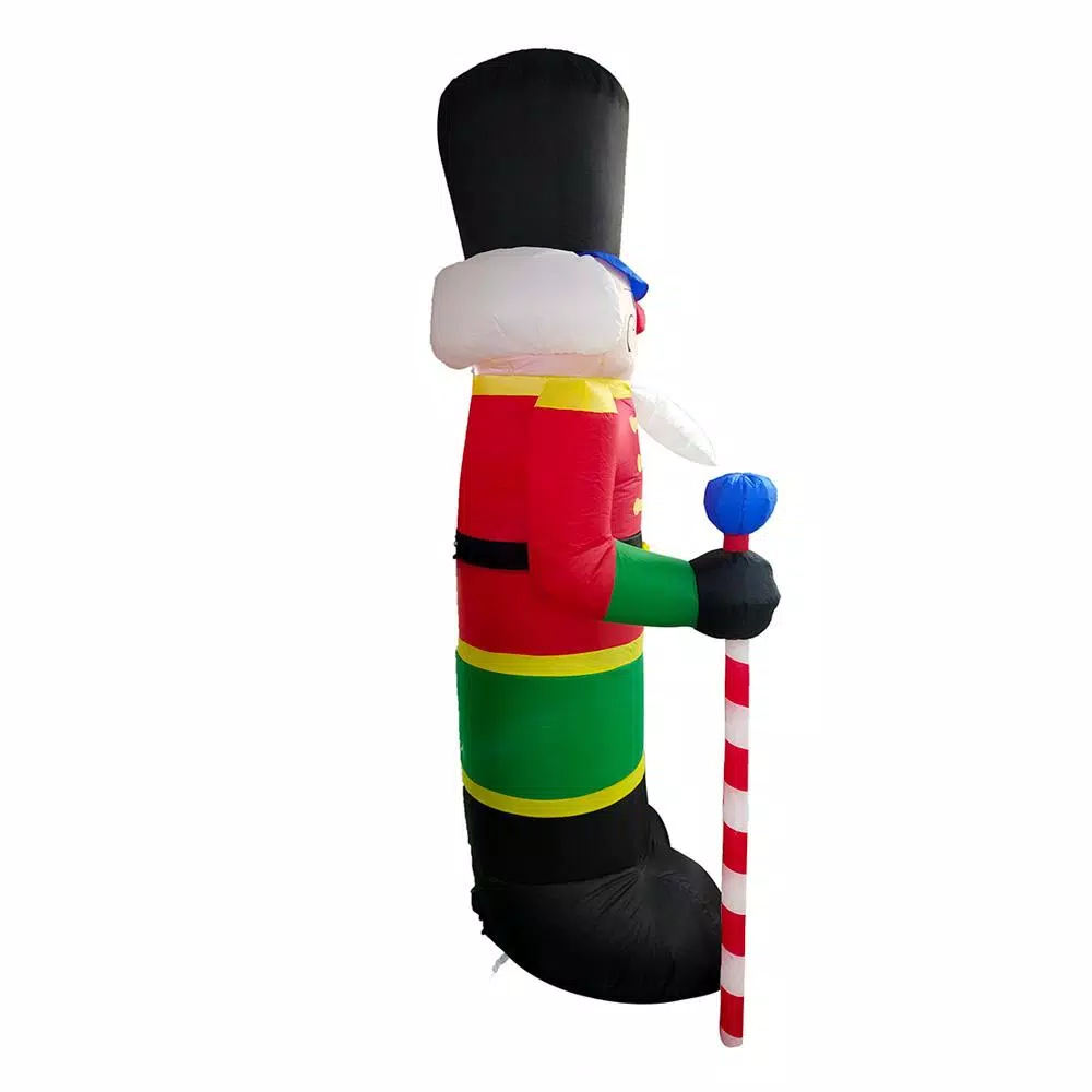 ALEKO 96 In. Christmas Inflatable Nutcracker With UL Certified Blower And LED Lights 4 ALEKO 96 In. Christmas Inflatable Nutcracker With UL Certified Blower And LED Lights - Image 4