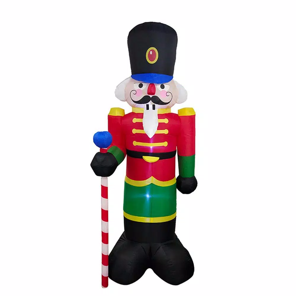 ALEKO 96 In. Christmas Inflatable Nutcracker With UL Certified Blower And LED Lights 1 ALEKO 96 In. Christmas Inflatable Nutcracker With UL Certified Blower And LED Lights