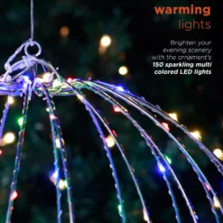 Alpine Corporation 16 In. Diameter Foldable Metal Sphere Ornament With Multi-Colored LED Lights 12 Alpine Corporation 16 In. Diameter Foldable Metal Sphere Ornament With Multi-Colored LED Lights -Christmas decorations shop alpine corporation christmas ornaments bst170mc 1d 1000