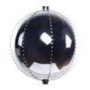Alpine Corporation 13 In. Tall Multi-Color LED Lights Alpine Hanging Christmas Ball Ornament, Silver