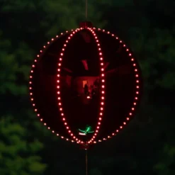 Alpine Corporation 3-Tier Indoor/Outdoor Hanging Christmas Ornaments With Chasing LED Lights 19 Alpine Corporation 3-Tier Indoor/Outdoor Hanging Christmas Ornaments With Chasing LED Lights -Christmas decorations shop alpine corporation christmas ornaments cor152 1f 1000