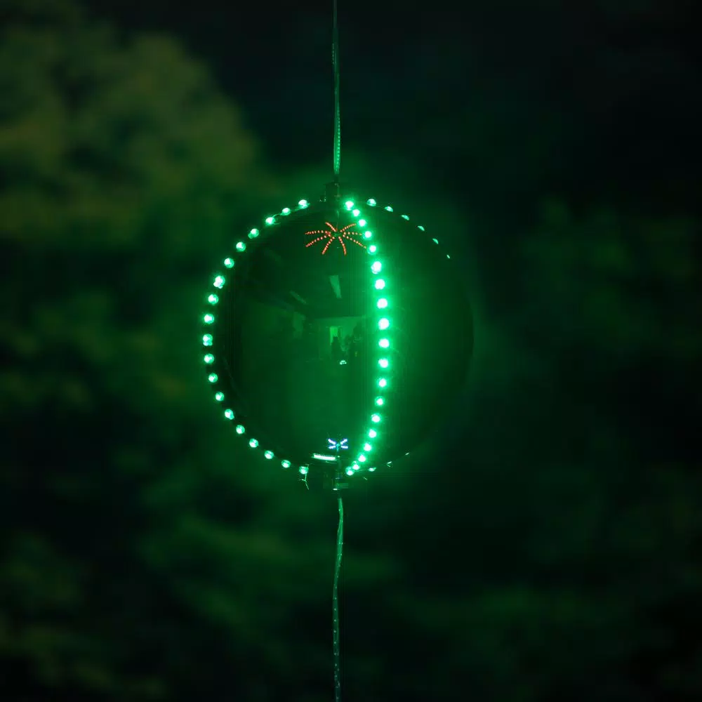 Alpine Corporation 3-Tier Indoor/Outdoor Hanging Christmas Ornaments With Chasing LED Lights 9 Alpine Corporation 3-Tier Indoor/Outdoor Hanging Christmas Ornaments With Chasing LED Lights - Image 9