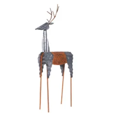 Alpine Corporation 30 In. Tall Metal Rustic Standing Reindeer Christmas Decoration 17 Alpine Corporation 30 In. Tall Metal Rustic Standing Reindeer Christmas Decoration -Christmas decorations shop alpine corporation christmas yard decorations jum324 4f 1000