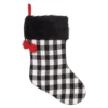 Amscan 18 In. Fabric Christmas Buffalo Plaid Deluxe Stockings (2-Pack)