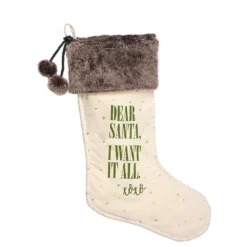 Amscan 21.5 In. X 7.5 In. Fabric Christmas Dear Santa Stocking