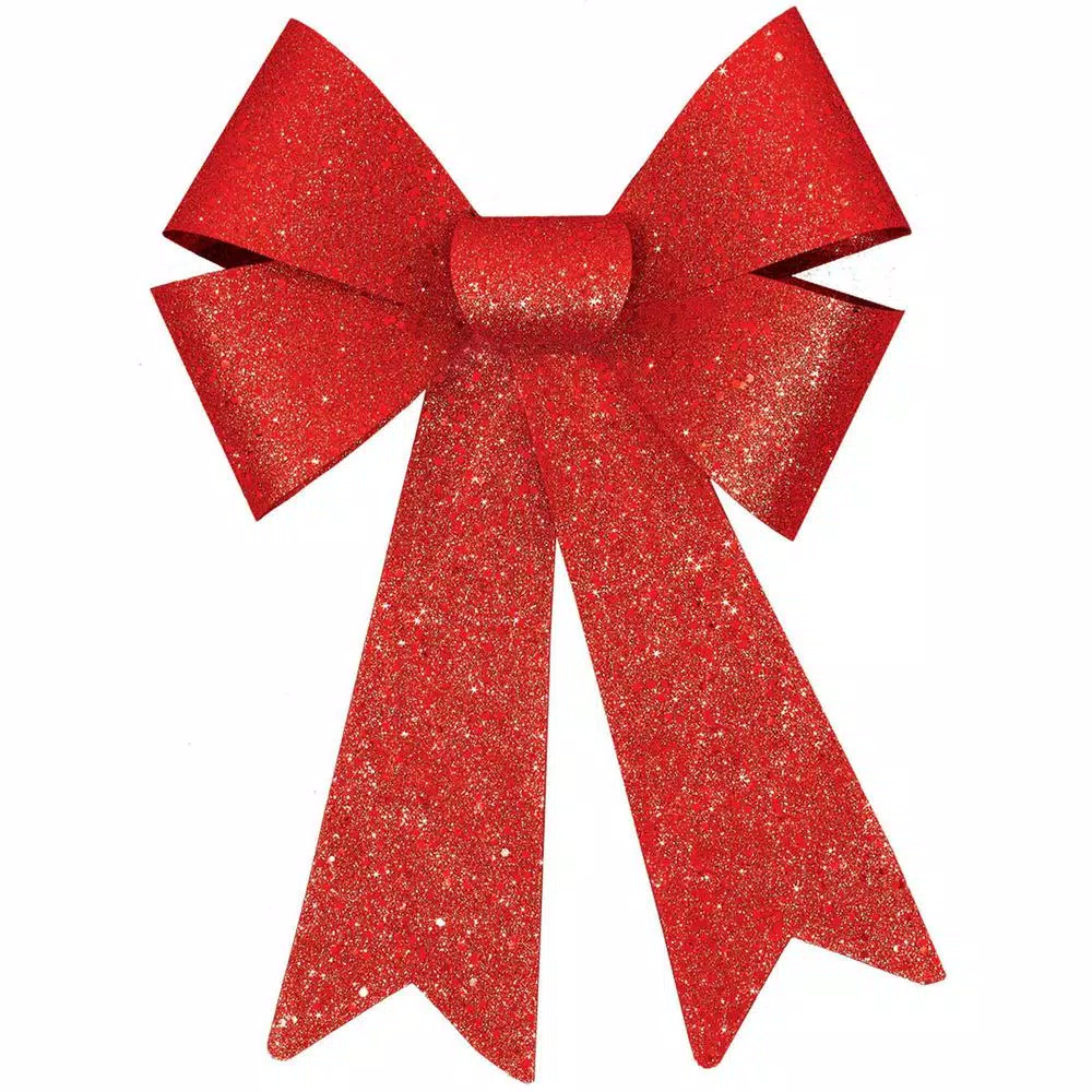 Amscan 13 In. Glitter Bow In Red (4-Pack) 1 Amscan 13 In. Glitter Bow In Red (4-Pack)