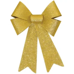 Amscan 13 In. Glitter Bow In Gold (4-Pack)
