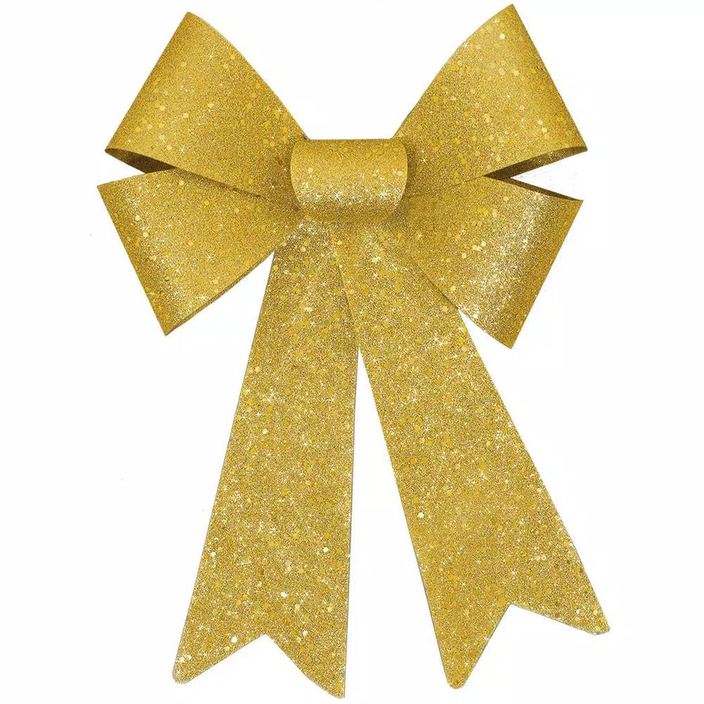 Amscan 13 In. Glitter Bow In Gold (4-Pack) 1 Amscan 13 In. Glitter Bow In Gold (4-Pack)