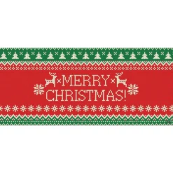 My Door Decor 7 Ft. X 16 Ft. Merry Christmas Ugly Christmas Sweater Christmas Garage Door Decor Mural For Double Car Garage