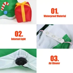Costway 6 Ft. Pre-lit LED Lights Christmas Tree With Gift Boxes Blow Up Christmas Inflatable With Zipper 13 Costway 6 Ft. Pre-lit LED Lights Christmas Tree With Gift Boxes Blow Up Christmas Inflatable With Zipper -Christmas decorations shop costway christmas inflatables cm22862us 76 1000
