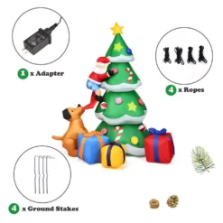 Costway 7 Ft. Inflatable Santa Decor Christmas Tree With LED Lights 11 Costway 7 Ft. Inflatable Santa Decor Christmas Tree With LED Lights -Christmas decorations shop costway christmas inflatables cm22884us 1f 1000