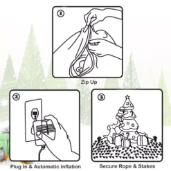 Costway 7 Ft. Inflatable Santa Decor Christmas Tree With LED Lights 10 Costway 7 Ft. Inflatable Santa Decor Christmas Tree With LED Lights -Christmas decorations shop costway christmas inflatables cm22884us 4f 1000