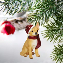 Design Toscano 3.5 In. Chihuahua Holiday Dog Ornament Sculpture 4 Design Toscano 3.5 In. Chihuahua Holiday Dog Ornament Sculpture -Christmas decorations shop design toscano christmas ornaments jh576307 c3 1000