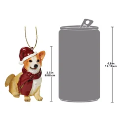 Design Toscano 3.5 In. Welsh Corgi Holiday Dog Ornament Sculpture 5 Design Toscano 3.5 In. Welsh Corgi Holiday Dog Ornament Sculpture -Christmas decorations shop design toscano christmas ornaments jh576337 4f 1000