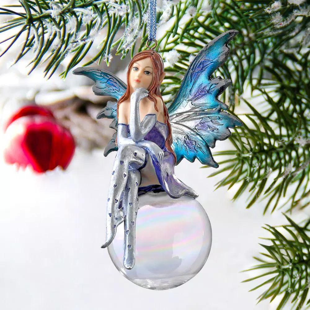 Design Toscano 5.5 In. The Snow Fairy Goddess Holiday Ornament 5 Design Toscano 5.5 In. The Snow Fairy Goddess Holiday Ornament - Image 5