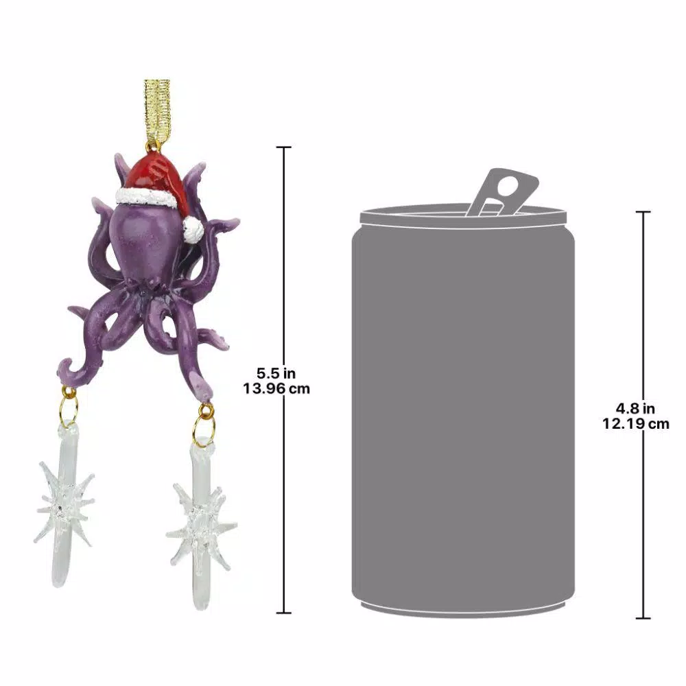 Design Toscano 5.5 In. Tenacious Tentacles Octopus Holiday Ornament 5 Design Toscano 5.5 In. Tenacious Tentacles Octopus Holiday Ornament - Image 5