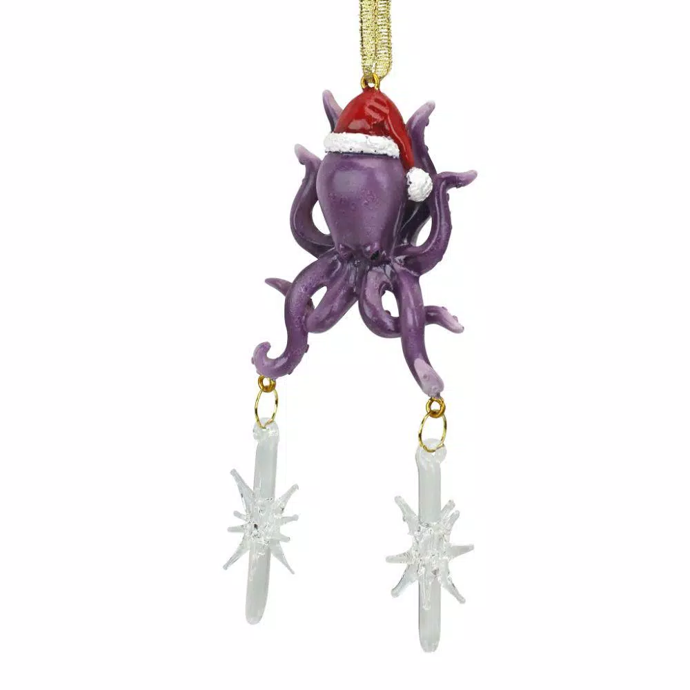 Design Toscano 5.5 In. Tenacious Tentacles Octopus Holiday Ornament 1 Design Toscano 5.5 In. Tenacious Tentacles Octopus Holiday Ornament