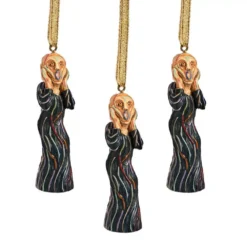 Design Toscano 3 In. The Silent Scream Holiday Ornament (3-Piece)