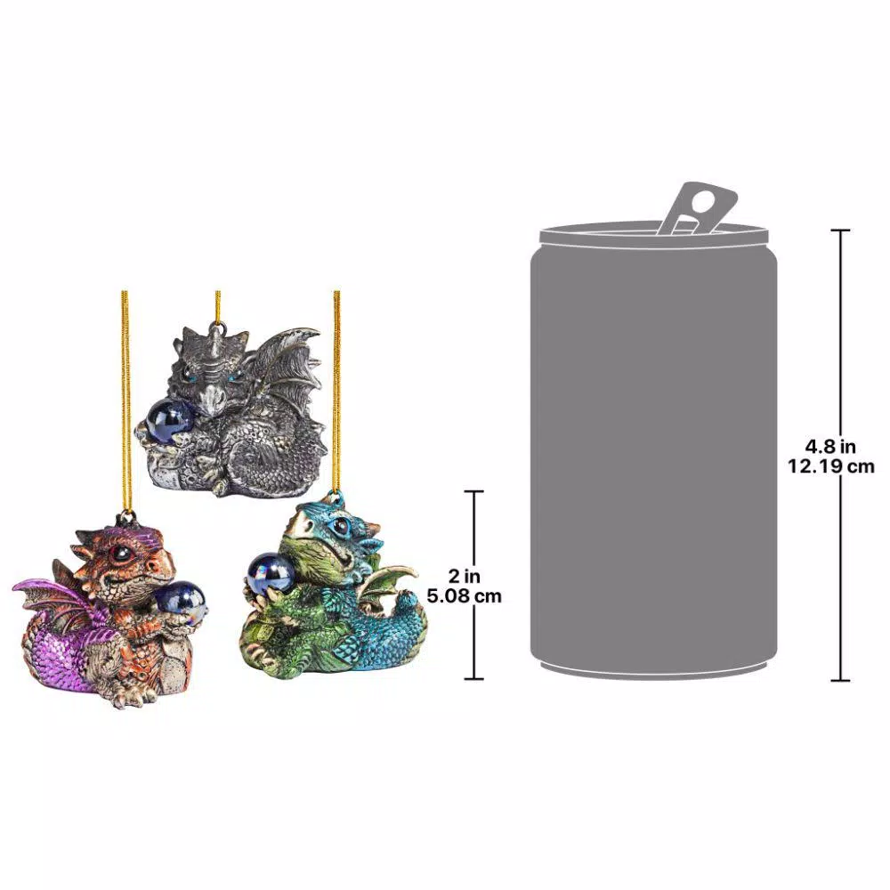 Design Toscano 2 In. Three Dragon Virtues Gothic Holiday Ornament (3-Piece) 7 Design Toscano 2 In. Three Dragon Virtues Gothic Holiday Ornament (3-Piece) - Image 7