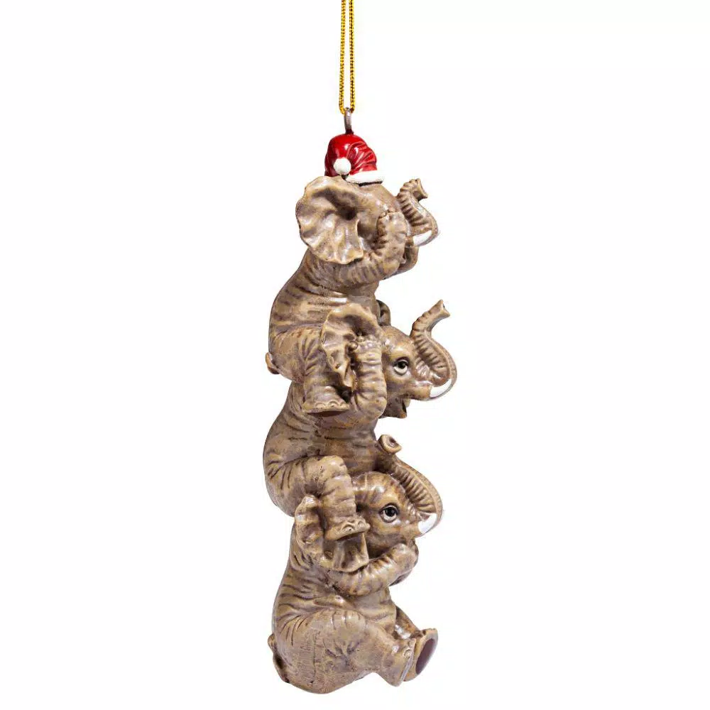 Design Toscano 5 In. See, Speak, Hear No Evil Elephant Holiday Ornament 6 Design Toscano 5 In. See, Speak, Hear No Evil Elephant Holiday Ornament - Image 6