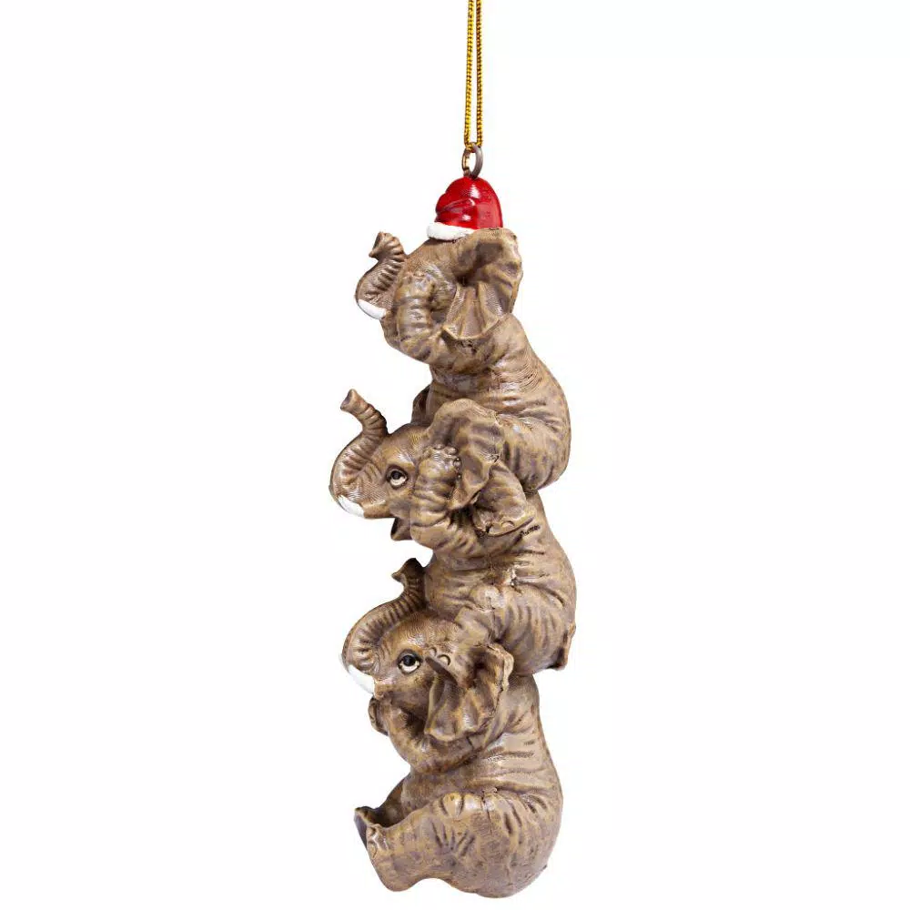 Design Toscano 5 In. See, Speak, Hear No Evil Elephant Holiday Ornament 4 Design Toscano 5 In. See, Speak, Hear No Evil Elephant Holiday Ornament - Image 4
