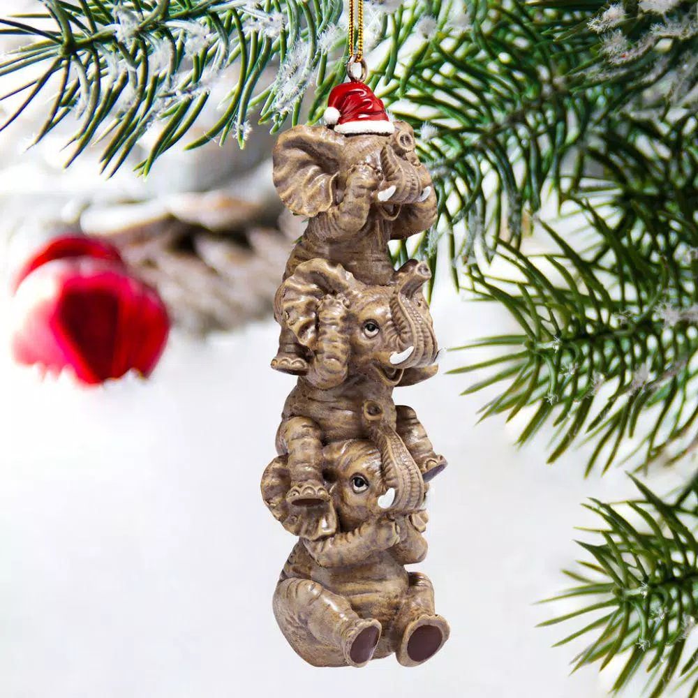 Design Toscano 5 In. See, Speak, Hear No Evil Elephant Holiday Ornament 8 Design Toscano 5 In. See, Speak, Hear No Evil Elephant Holiday Ornament - Image 8