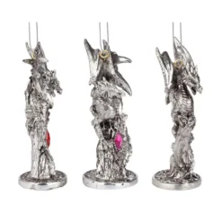 Design Toscano 4 In. Three Dragons Of The Amesbury Holiday Gemstone Ornament Set (3-Piece) 11 Design Toscano 4 In. Three Dragons Of The Amesbury Holiday Gemstone Ornament Set (3-Piece) -Christmas decorations shop design toscano christmas ornaments qs989557 44 1000