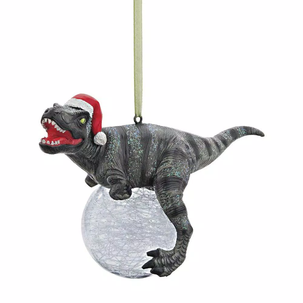 Design Toscano 3.5 In. Blitzer, The T-Rex Holiday Ornament (3-Piece) 2 Design Toscano 3.5 In. Blitzer, The T-Rex Holiday Ornament (3-Piece) - Image 2
