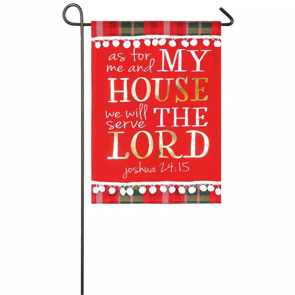 Evergreen 18 In. X 12.5 In. Serve The Lord Garden Linen Flag 1 Evergreen 18 In. X 12.5 In. Serve The Lord Garden Linen Flag