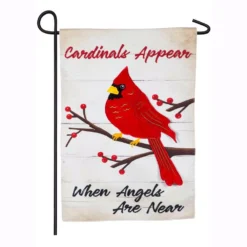 Evergreen 18 In. X 12.5 In. When Angels Are Near Garden Linen Flag