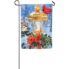 Evergreen 18 In. X 12.5 In. Birds On Post Garden Suede Flag