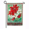 Evergreen 18 In. X 12.5 In. Christmas Floral Garden Suede Flag