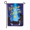 Evergreen 18 In. X 12.5 In. Reason For The Season Garden Suede Flag