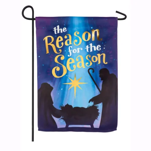 Evergreen 18 In. X 12.5 In. Reason For The Season Garden Suede Flag 3 Evergreen 18 In. X 12.5 In. Reason For The Season Garden Suede Flag -Christmas decorations shop evergreen christmas flags 14s8660bl 64 1000