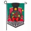Evergreen 18 In. X 12.5 In. Christmas Train Garden Applique Flag