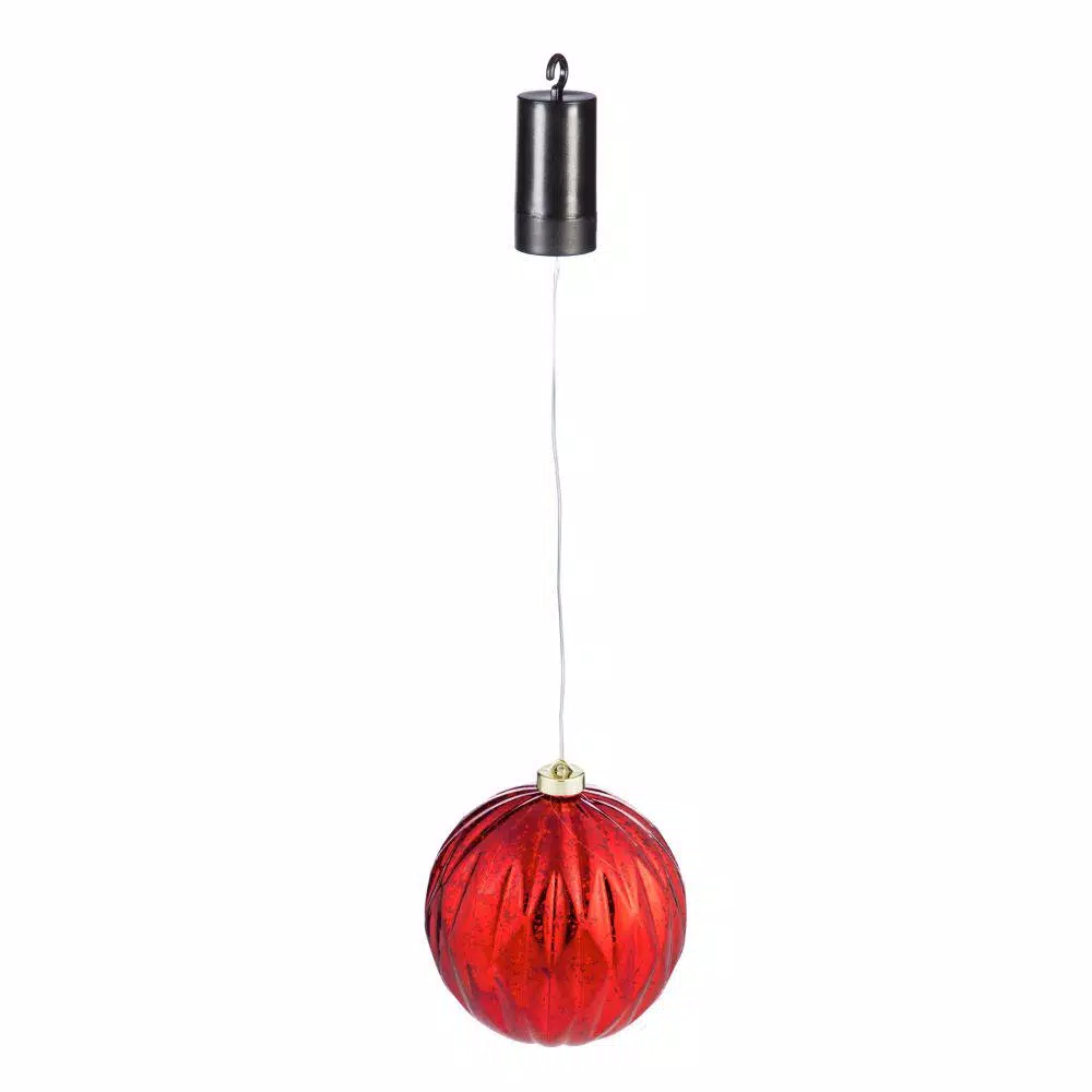 Evergreen 6 In. Red Shatterproof LED Ball Outdoor Safe Battery Operated Christmas Ornament 1 Evergreen 6 In. Red Shatterproof LED Ball Outdoor Safe Battery Operated Christmas Ornament