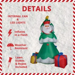 Fraser Hill Farm 20 Ft. Christmas Tree With Santa And Gifts Inflatable With Lights 14 Fraser Hill Farm 20 Ft. Christmas Tree With Santa And Gifts Inflatable With Lights -Christmas decorations shop fraser hill farm christmas inflatables fhftree201 l a0 1000