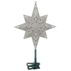 GE Holiday Classics 11 In. 16-Light Silver Glittered Bethlehem Star Tree Top 11 GE Holiday Classics 11 In. 16-Light Silver Glittered Bethlehem Star Tree Top -Christmas decorations shop ge christmas tree toppers 71080hd 1d 1000