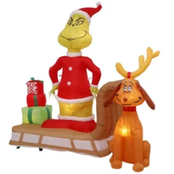 Gemmy 6 Ft. Tall Airblown Inflatable Grinch And Max On Sled Scene 18 Gemmy 6 Ft. Tall Airblown Inflatable Grinch And Max On Sled Scene -Christmas decorations shop gemmy christmas inflatables 111796x 44 1000