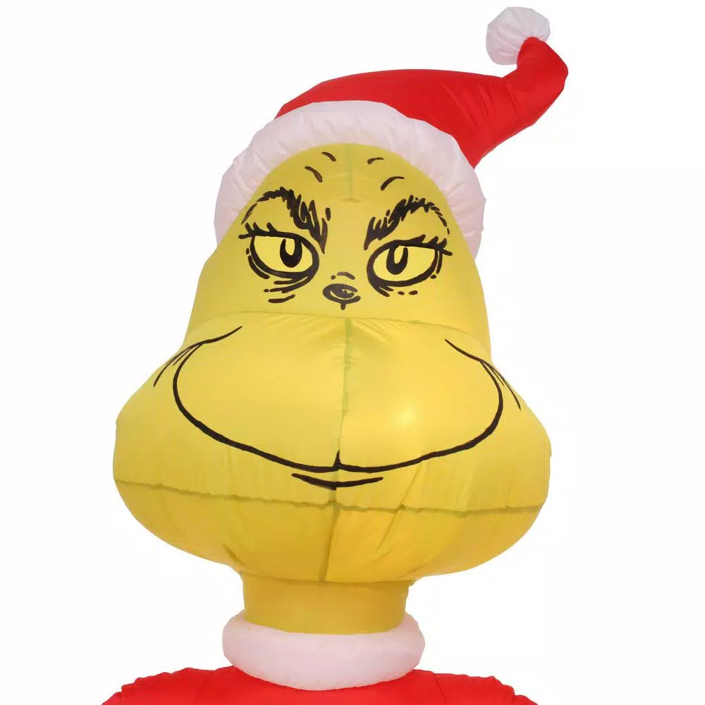 Gemmy 6 Ft. Tall Airblown Inflatable Grinch And Max On Sled Scene 10 Gemmy 6 Ft. Tall Airblown Inflatable Grinch And Max On Sled Scene - Image 10