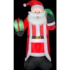 Gemmy 8 Ft. Tall Airblown Inflatable Santa With Fuzzy Plush Fabric