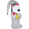 Gemmy 3.5 Ft. Airblown-Snoopy Holding Woodstock Platinum Accents-SM-Peanuts